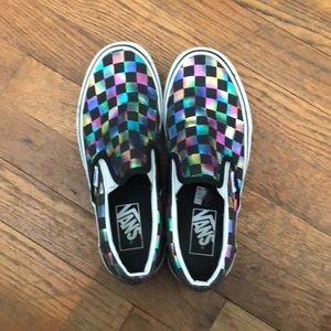 Multicolored slip-on Vans